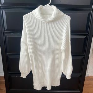 Turtle neck sweater dress